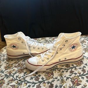 White converse high tops